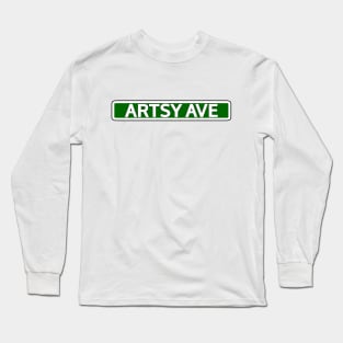 Artsy Ave Street Sign Long Sleeve T-Shirt